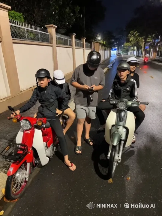 Nighttime Street Kung Fu Brawl on Motorbikes – AI Generated Video | Hailuo AI