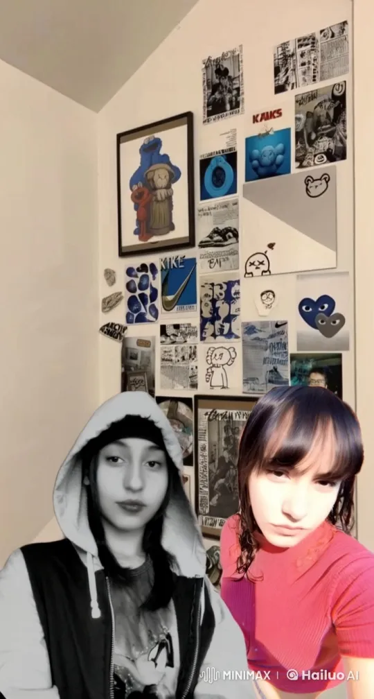 Girls Share Intimate Kiss in Artistic Room – AI Generated Video | Hailuo AI