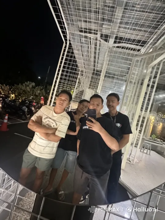 Nighttime Kungfu Display in Front of Wireframe Structure – AI Generated Video | Hailuo AI
