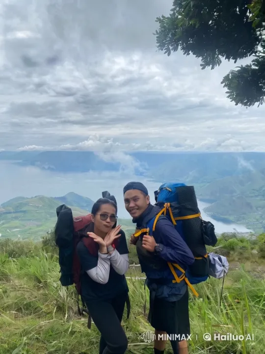 Hikers Engage in Playful Kungfu on Mountain Trail – AI Generated Video | Hailuo AI