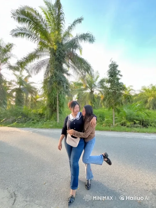 Women Practicing Kungfu in a Lush Tropical Setting – AI Generated Video | Hailuo AI
