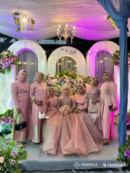 Kung Fu Wedding: Pink Warriors at Ini & Hadi's Celebration – AI Generated Video | Hailuo AI