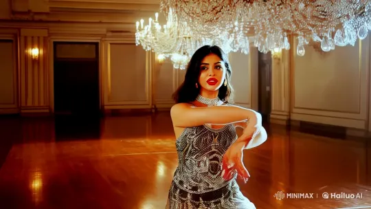 Priyanka's Elegant Dance Performance in a Grand Ballroom – AI Generated Video | Hailuo AI