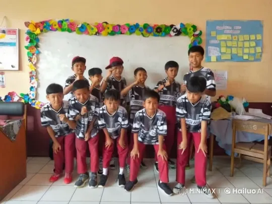 Students Perform Energetic Kungfu Routine in Decorated Classroom – AI Generated Video | Hailuo AI