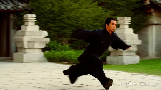 Kungfu Master in Serene Courtyard's Dance of Violence – AI Generated Video | Hailuo AI