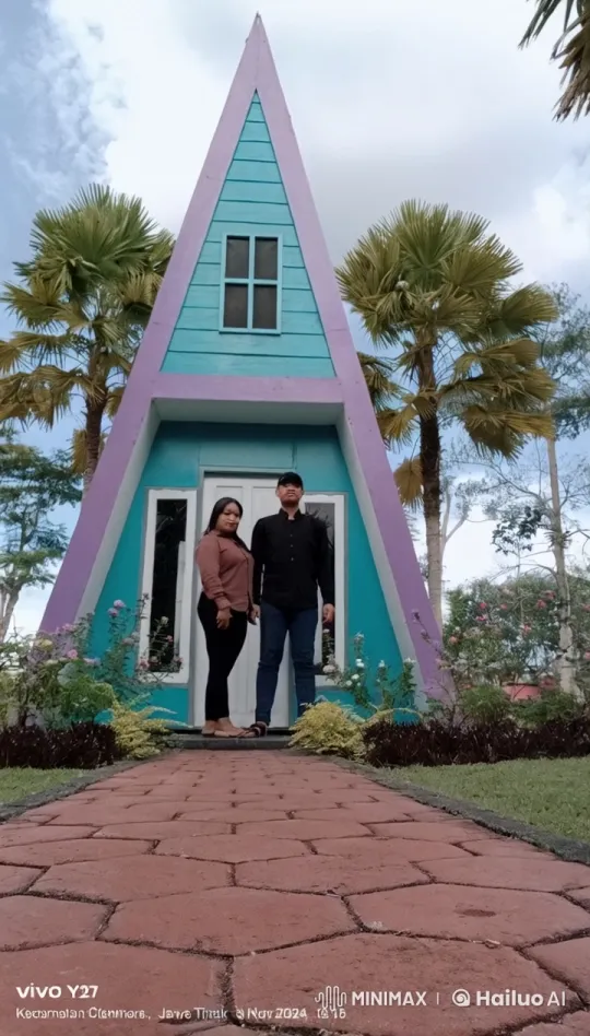 Couple Practicing Kung Fu in Colorful Garden Setting – AI Generated Video | Hailuo AI