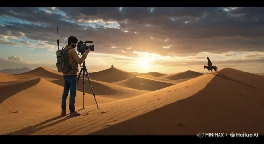 Desert Journey: A Story in Sand and Silence – AI Generated Video | Hailuo AI