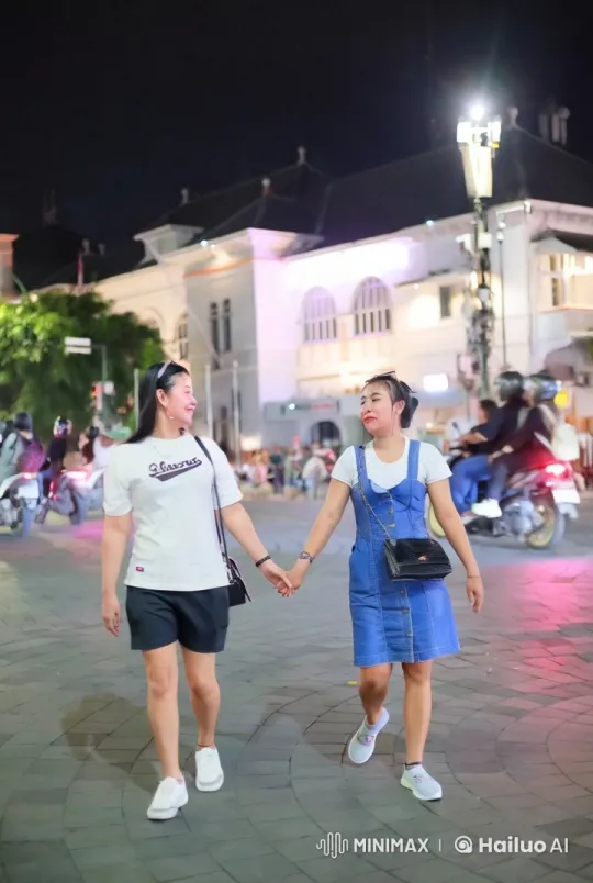 Night Street Kungfu Fight: Women's Graceful Combat – AI Generated Video | Hailuo AI