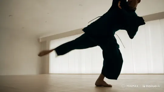 Aesthetic Martial Arts Display Captured in Cinematic Grace – AI Generated Video | Hailuo AI