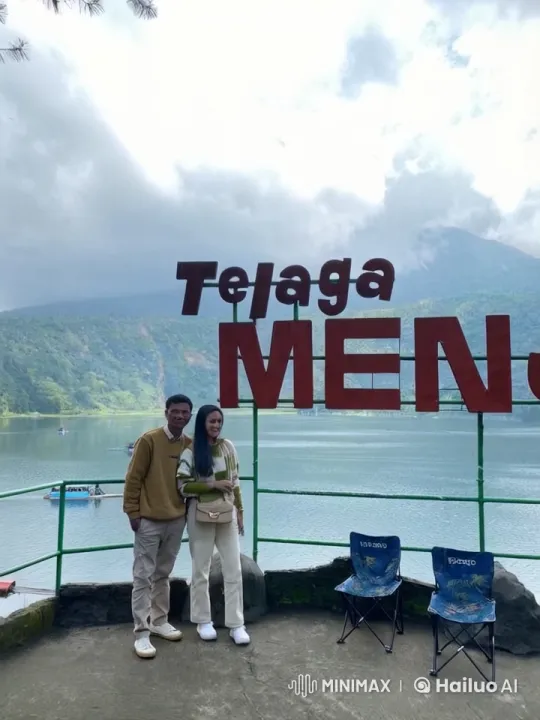 Couple Enjoying Serene Lake View at Telaga – AI Generated Video | Hailuo AI