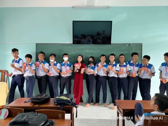 Harmonious Classroom Moment with Students and Teacher – AI Generated Video | Hailuo AI