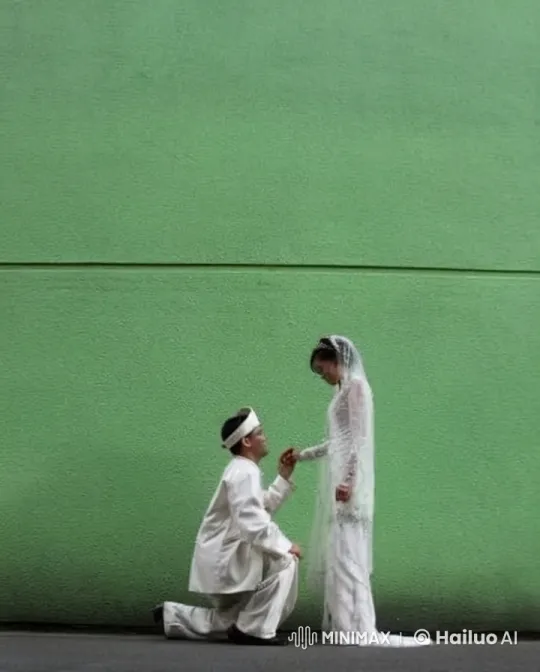 Traditional White Attire, Kung Fu Fight Against Green Wall – AI Generated Video | Hailuo AI
