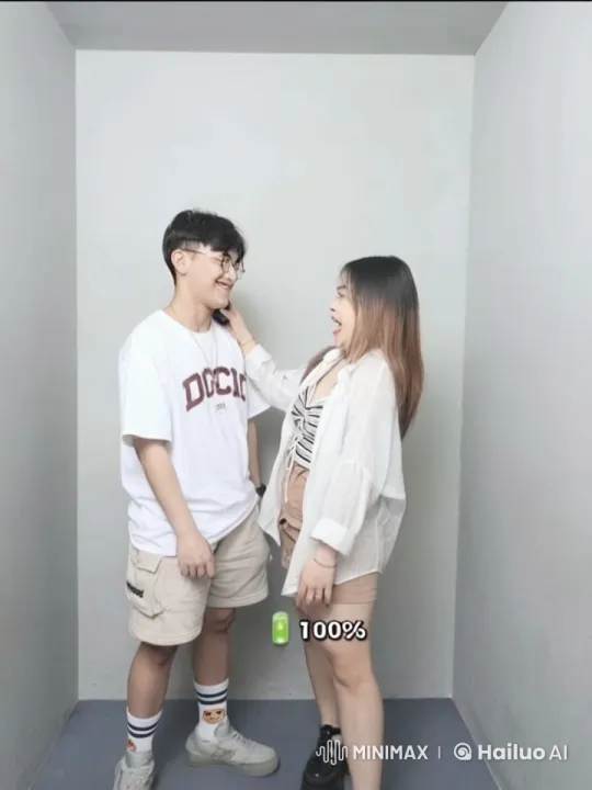 Young Couple Engages in Energetic Sparring Session – AI Generated Video | Hailuo AI