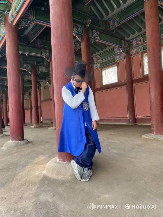 Traditional Korean Attire and Martial Arts Display – AI Generated Video | Hailuo AI