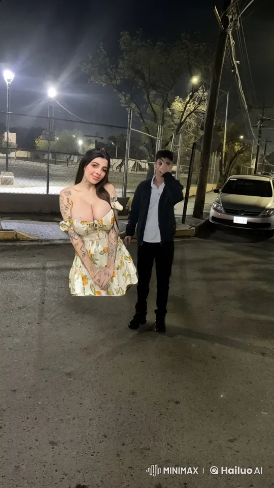 Tender Embrace Under Streetlights in Parking Lot – AI Generated Video | Hailuo AI