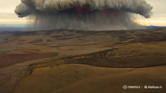 Dramatic Camera Captures Nuclear Blast's Terrifying Beauty – AI Generated Video | Hailuo AI