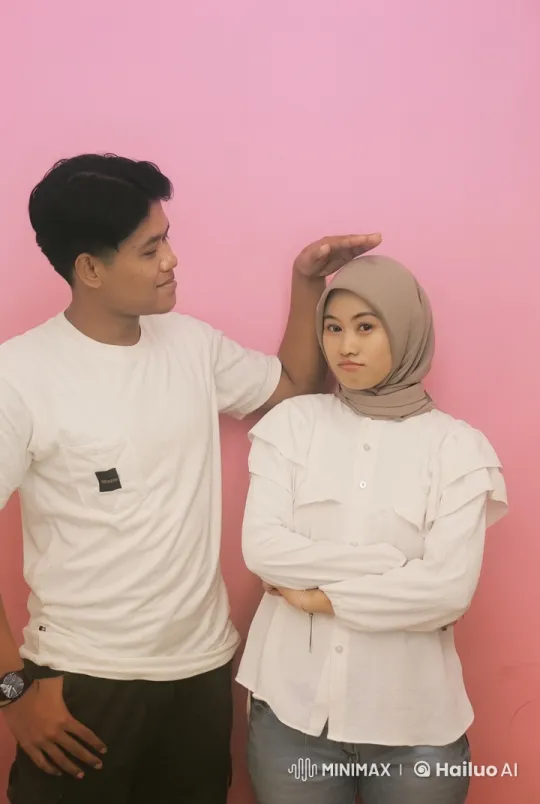 Casual Playful Kungfu Fight in White on Pink Background – AI Generated Video | Hailuo AI