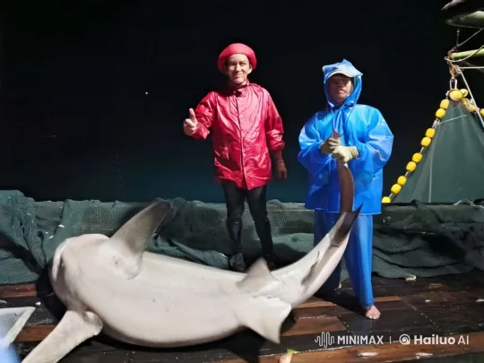 Night Fishing Boat Kungfu Showdown with a Shark – AI Generated Video | Hailuo AI