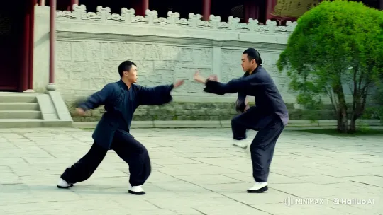 Dynamic Kungfu Fight in Ancient Chinese Courtyard – AI Generated Video | Hailuo AI