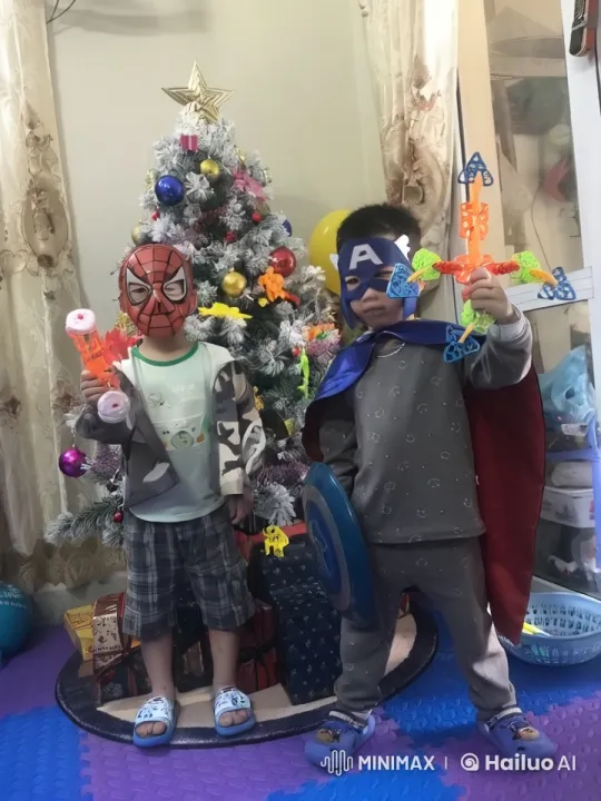 Kids' Imaginative Christmas Tree Play Fight – AI Generated Video | Hailuo AI
