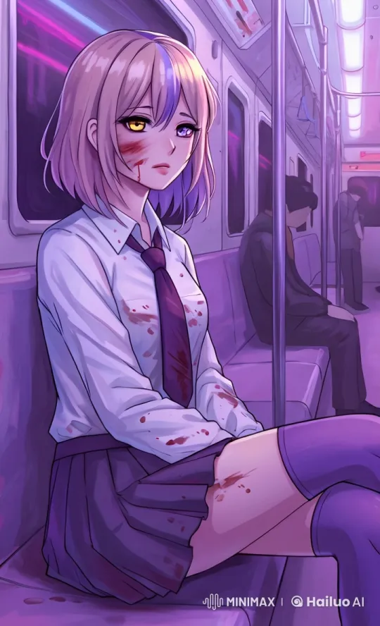 Neon-Tunneled Solitude: A Girl's Silent Reflections – AI Generated Video | Hailuo AI