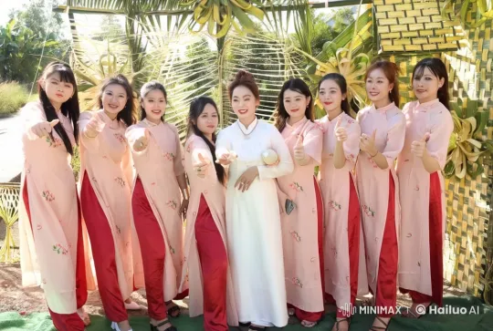 Vietnamese Women Perform Kung Fu in Traditional Attire – AI Generated Video | Hailuo AI