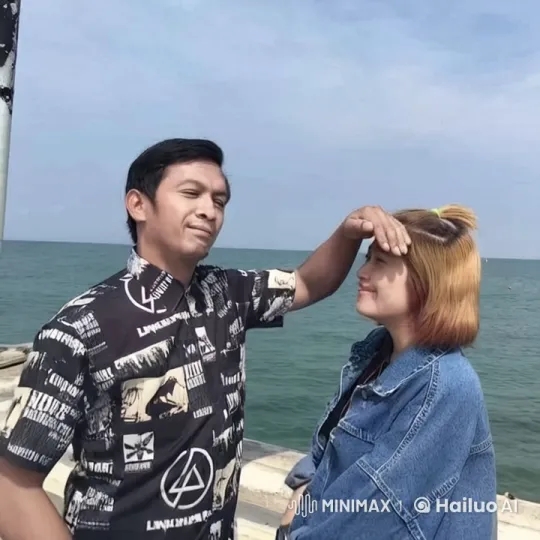 Couple Showcases Martial Arts Skills by the Ocean – AI Generated Video | Hailuo AI