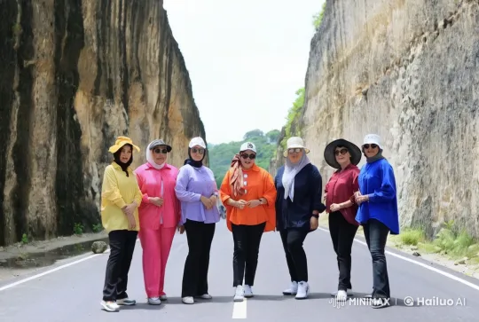 Dancers Perform Joyful Routine Between Rocky Cliffs – AI Generated Video | Hailuo AI