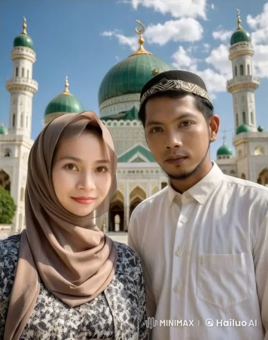 Martial Arts Duel in Front of Majestic Mosque – AI Generated Video | Hailuo AI