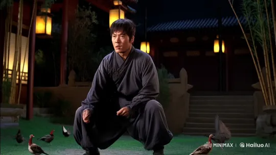 Traditional Chinese Martial Artist Showcases Grace and Power – AI Generated Video | Hailuo AI
