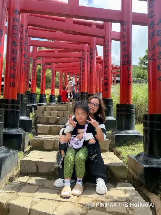 Kung Fu Display Amidst Scenic Torii Gates – AI Generated Video | Hailuo AI