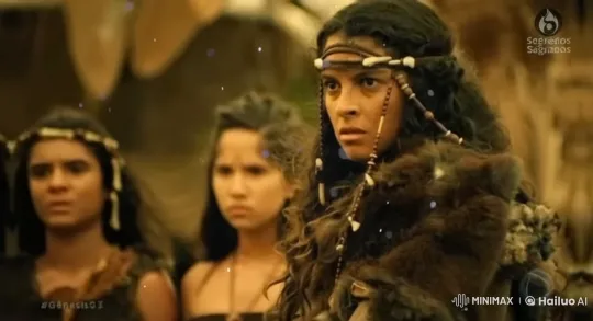 Traditional Attire and Glances in a Mystical Setting – AI Generated Video | Hailuo AI