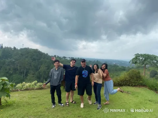 Friends Playfully Spar in Kung Fu Style in Scenic Valley – AI Generated Video | Hailuo AI