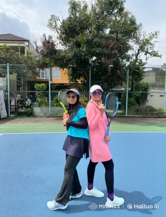 Athletic Women Perform Martial Arts on Tennis Court – AI Generated Video | Hailuo AI