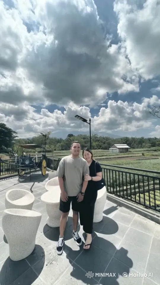 Couple's Playful Kungfu Jump in Serene Landscape – AI Generated Video | Hailuo AI