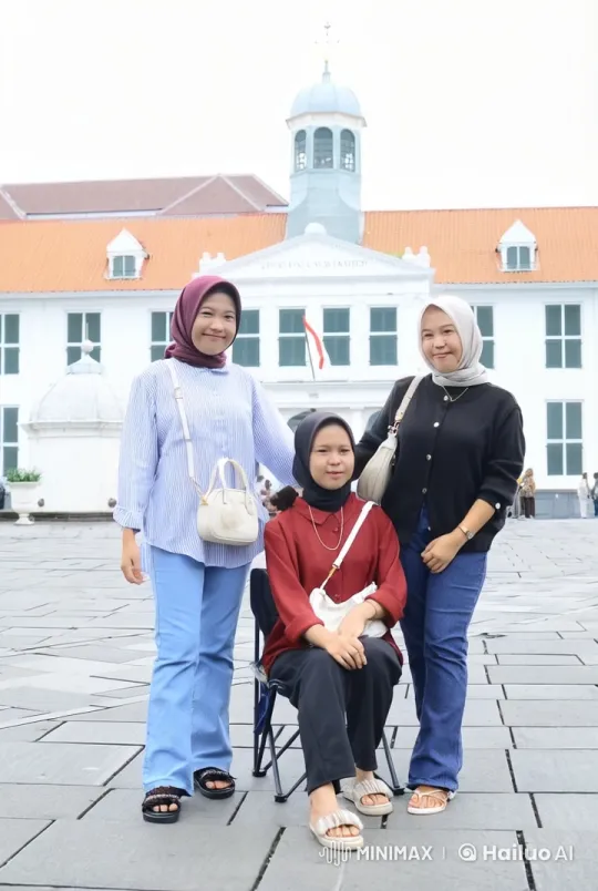 Women Display Martial Arts Skills in Front of Historic Building – AI Generated Video | Hailuo AI