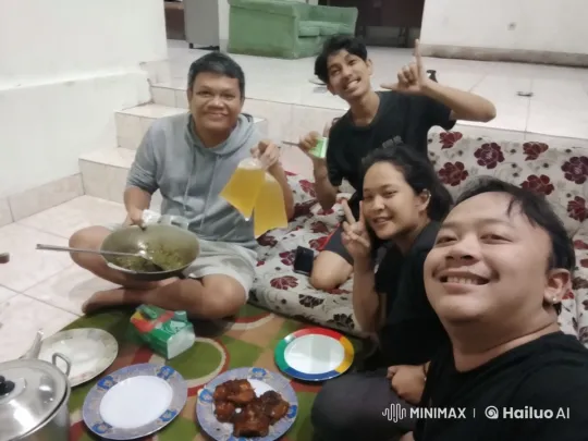 Friends Celebrate with Food and Playful Kungfu Poses – AI Generated Video | Hailuo AI