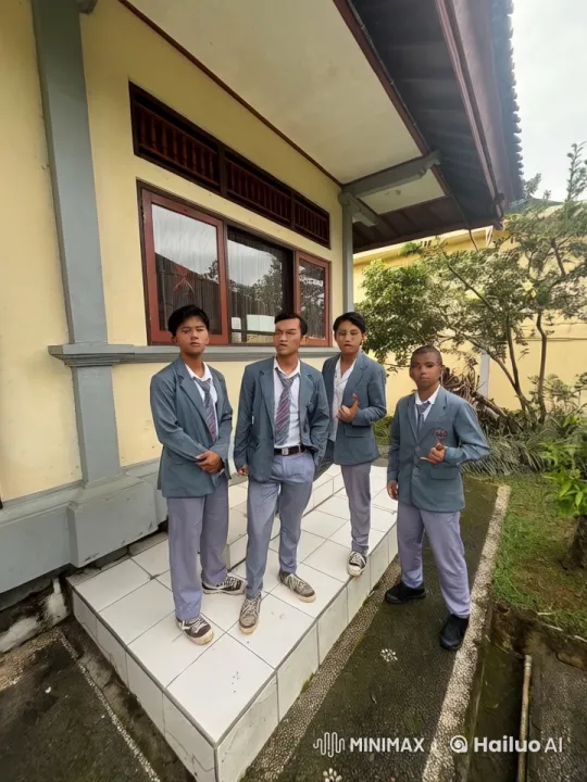 High School Students Perform Kungfu on School Platform – AI Generated Video | Hailuo AI
