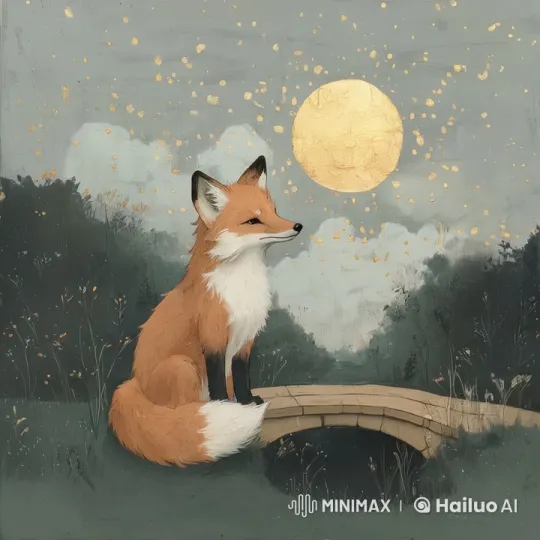 Fox Runs Across Moonlit Bridge into Enchanted Forest – AI Generated Video | Hailuo AI