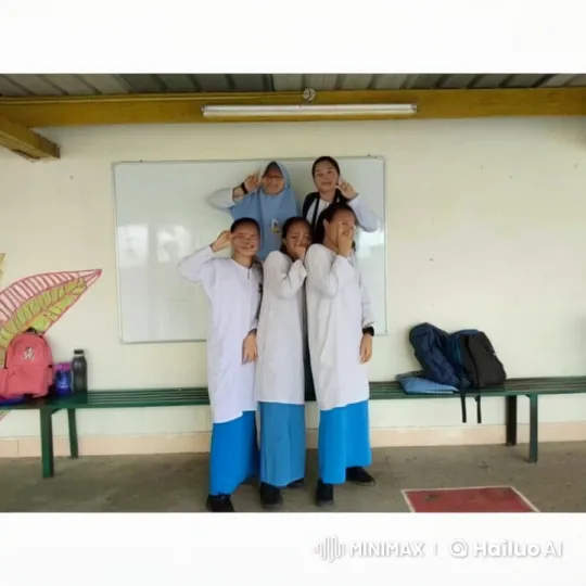 Students Perform Energetic Kung Fu in School Setting – AI Generated Video | Hailuo AI