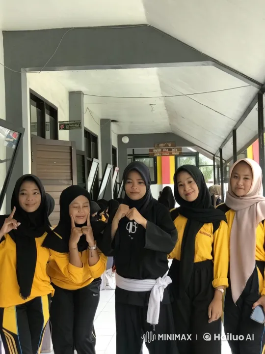 Young Women Practice Martial Arts in School Corridor – AI Generated Video | Hailuo AI
