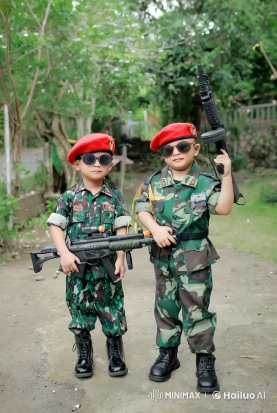 Boys Display Martial Arts Skills in Playful Setting – AI Generated Video | Hailuo AI