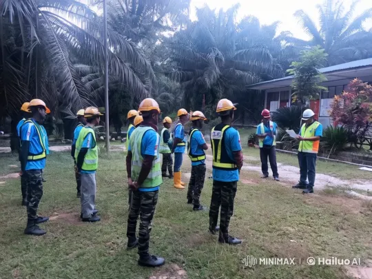 Workers Perform Synchronized Kungfu in Serene Setting – AI Generated Video | Hailuo AI