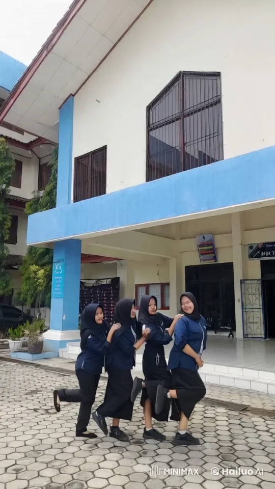 Five Students Practice Kung Fu in School Uniforms – AI Generated Video | Hailuo AI