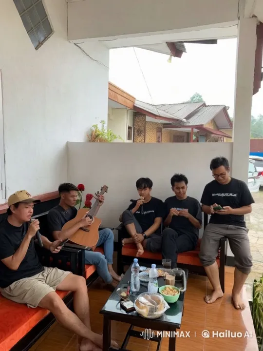 Young Men's Playful Kungfu Display on Porch – AI Generated Video | Hailuo AI