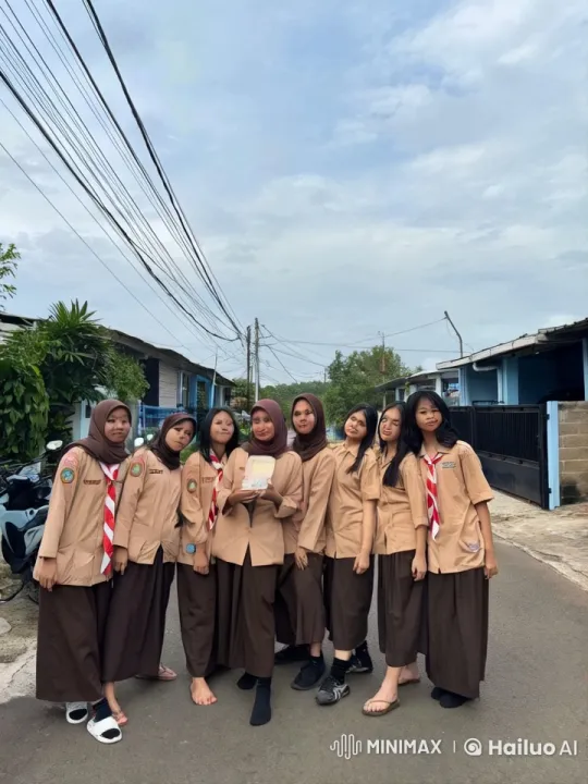 Schoolgirls in Scout Uniforms Perform Martial Arts on Suburban Street – AI Generated Video | Hailuo AI