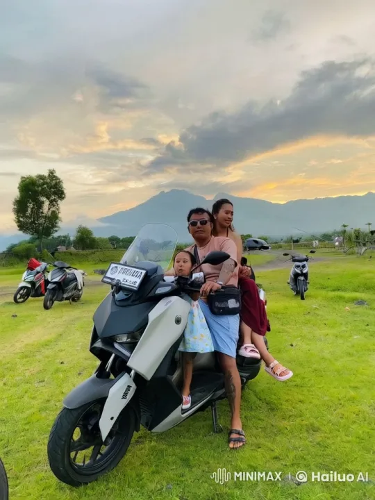Martial Arts Display on Motorcycle in Tranquil Landscape – AI Generated Video | Hailuo AI