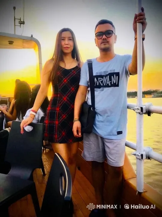 Couple Performs Martial Arts on Boat During Sunset – AI Generated Video | Hailuo AI