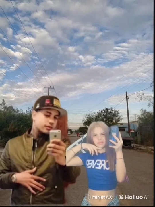 Boy Kisses Girl on the Cheek on a Quiet Street – AI Generated Video | Hailuo AI