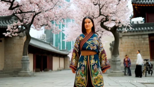 Urban Kungfu Artist in Serene Courtyard – AI Generated Video | Hailuo AI